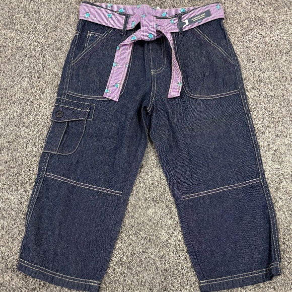 NEW Faded Glory Girls Adjustable Waist Capri Cropped Pants Sz 14 - Picture 1 of 5